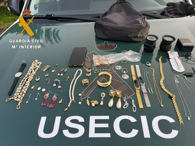 Joyas recuperadas por la Guardia Civil de Salamanca 