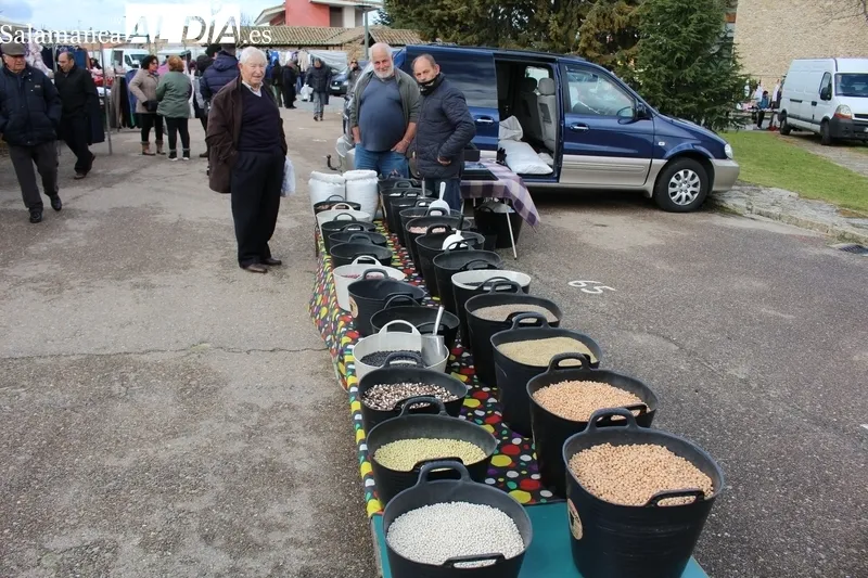 Mucho frío en Trabanca durante el mercadillo de este mes de marzo / SILVESTRE