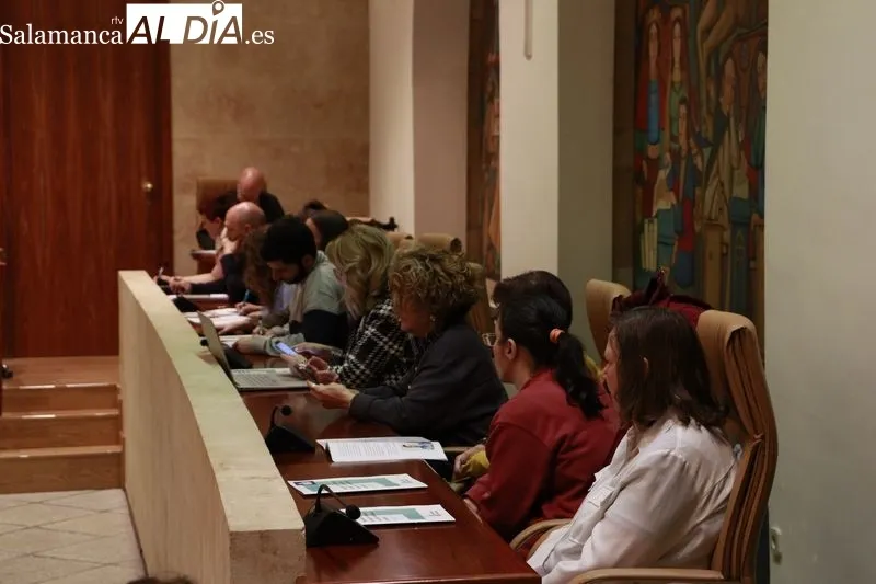 Mesa de la Discapacidad celebrada esta mañana en el Salón de Plenos del Ayuntamiento de Salamanca. Foto de Raúl Riego