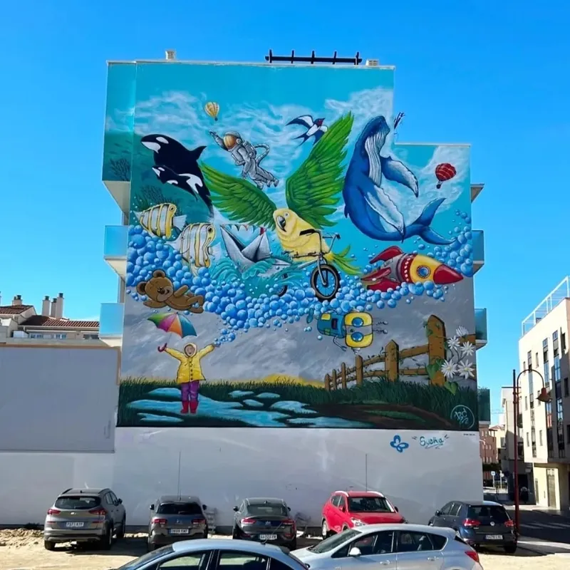 Pinturas murales de Rober Bece en Santa Marta. Fotos: Rober Bece.
