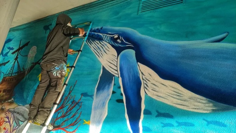 Pinturas murales de Rober Bece en Santa Marta. Fotos: Rober Bece.