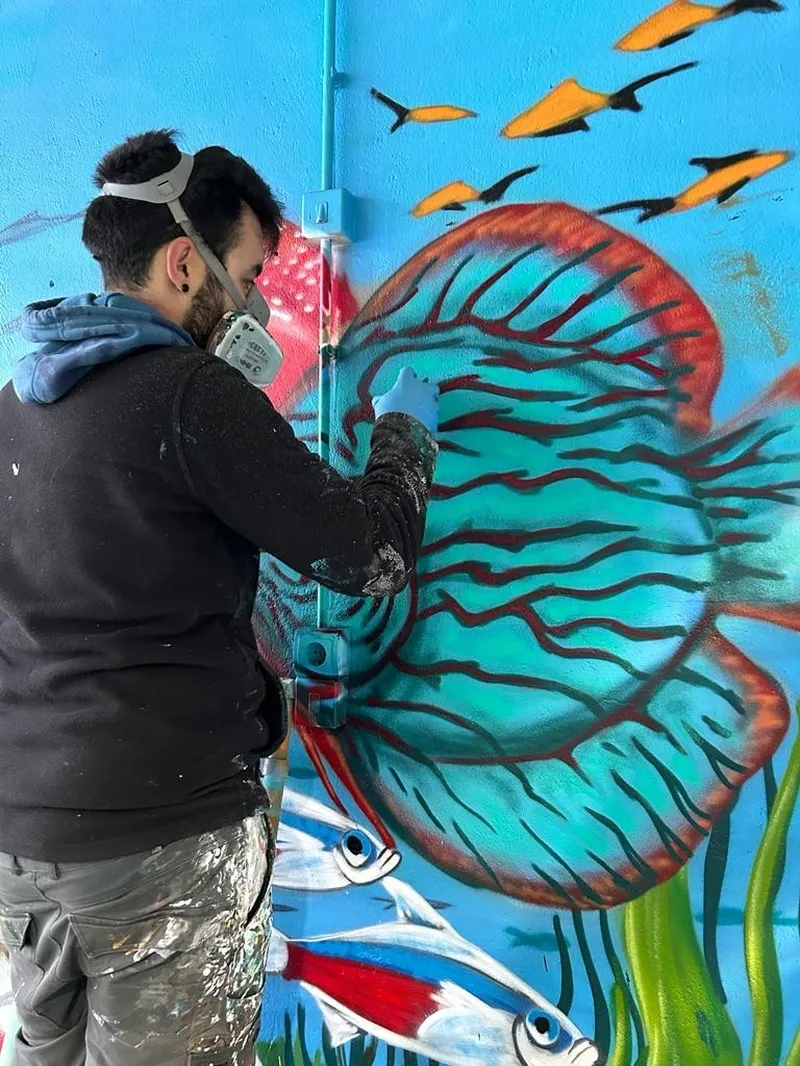 Pinturas murales de Rober Bece en Santa Marta. Fotos: Rober Bece.