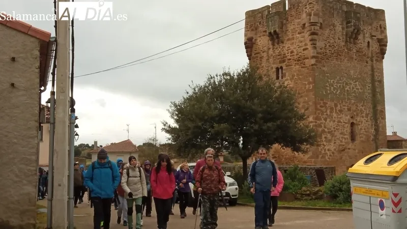 Cerca de 150 senderistas toman la salida en Sobradillo en la VII Ruta de Senderismo / ESTER CORREDERA