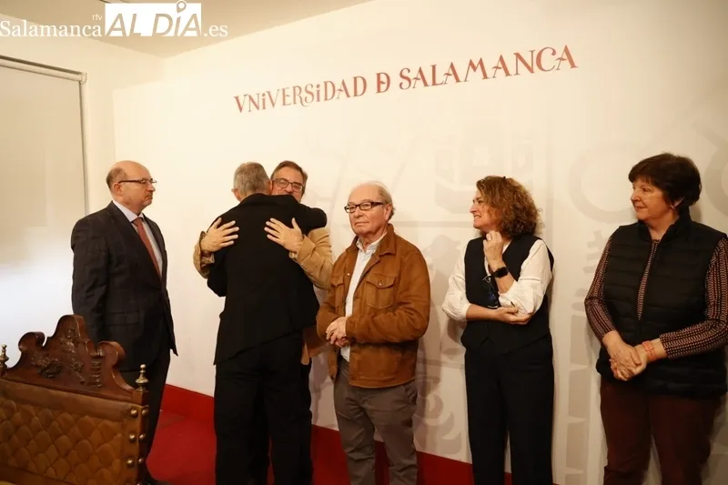 Ricardo Rivero dimite como rector de la Universidad de Salamanca. Fotos: David Sañudo.