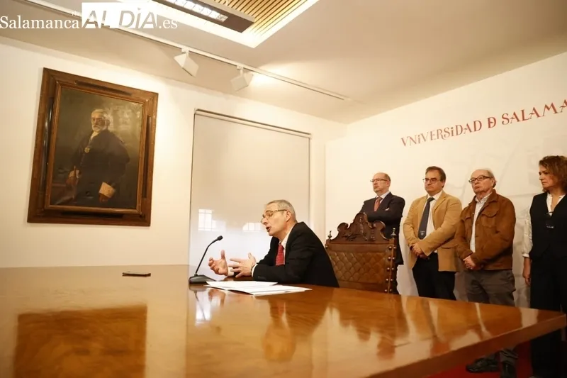 Ricardo Rivero dimite como rector de la Universidad de Salamanca. Fotos: David Sañudo.