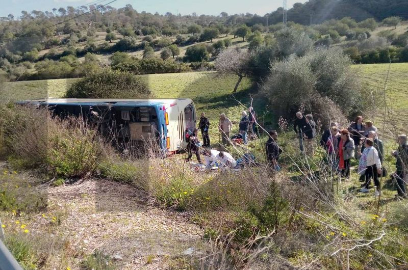 Cuatro salmantinos heridos en accidente bus Imserso en Mallorca