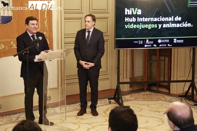 Presentación en el Ayuntamiento del proyecto para desarrollar un Polo Internacional de Innovación de Videojuegos y Animación en Salamanca. Foto de Raúl Riego