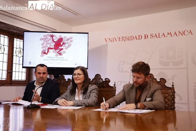 La Universidad de Salamanca y la Diputación Provincial de Salamanca presentan en el Rectorado la nueva edición del programa Provincia Universitaria. Foto de David Sañudo