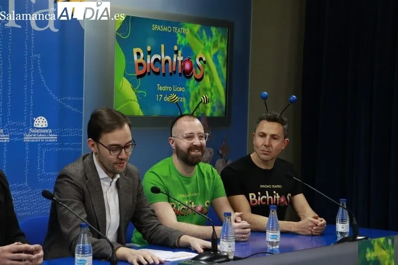 Presentación en la Sala de la Palabra (Liceo) del estreno de 'Bichitos' de la compañía salmantina Spasmo Teatro, un espectáculo de humor para toda la familia. Foto de Raúl Riego
