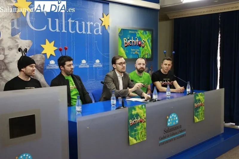 Presentación en la Sala de la Palabra (Liceo) del estreno de 'Bichitos' de la compañía salmantina Spasmo Teatro, un espectáculo de humor para toda la familia. Foto de Raúl Riego