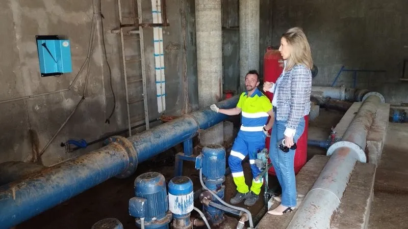 Obras para instalar un sistema de telecontrol en el depósito de agua de Santa Marta