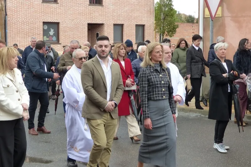 Villoria honraba en las calles a Santa Barbara 