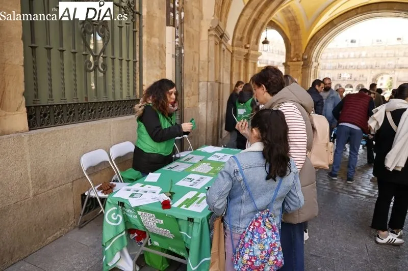 Campaña Contra el Cáncer de Colón en la Plaza Mayor. Fotos: David Sañudo.