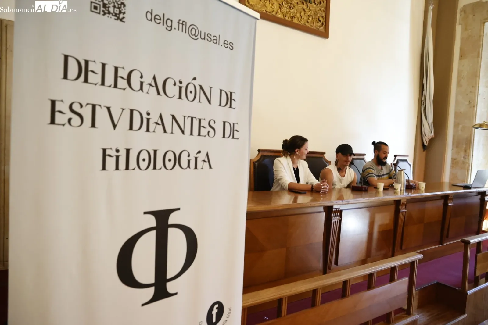 Charla del rapero salmantino Blake en la Facultad de Filología. Fotos: David Sañudo.