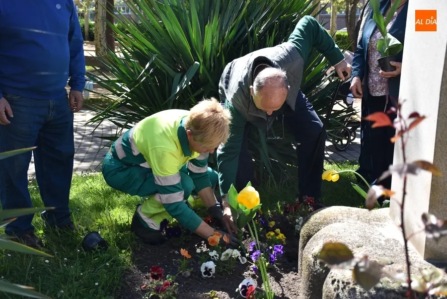 Foto 8 - Afectados de Parkinson plantan tulipanes en La Glorieta con motivo del D&iacute;a Mundial de la enfermedad
