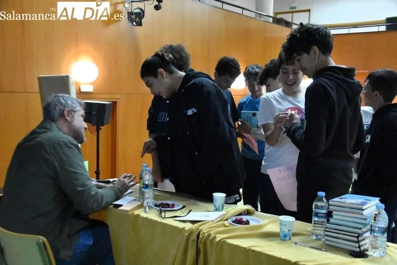 Rafael Salmerón, en el IES Mateo Hernández