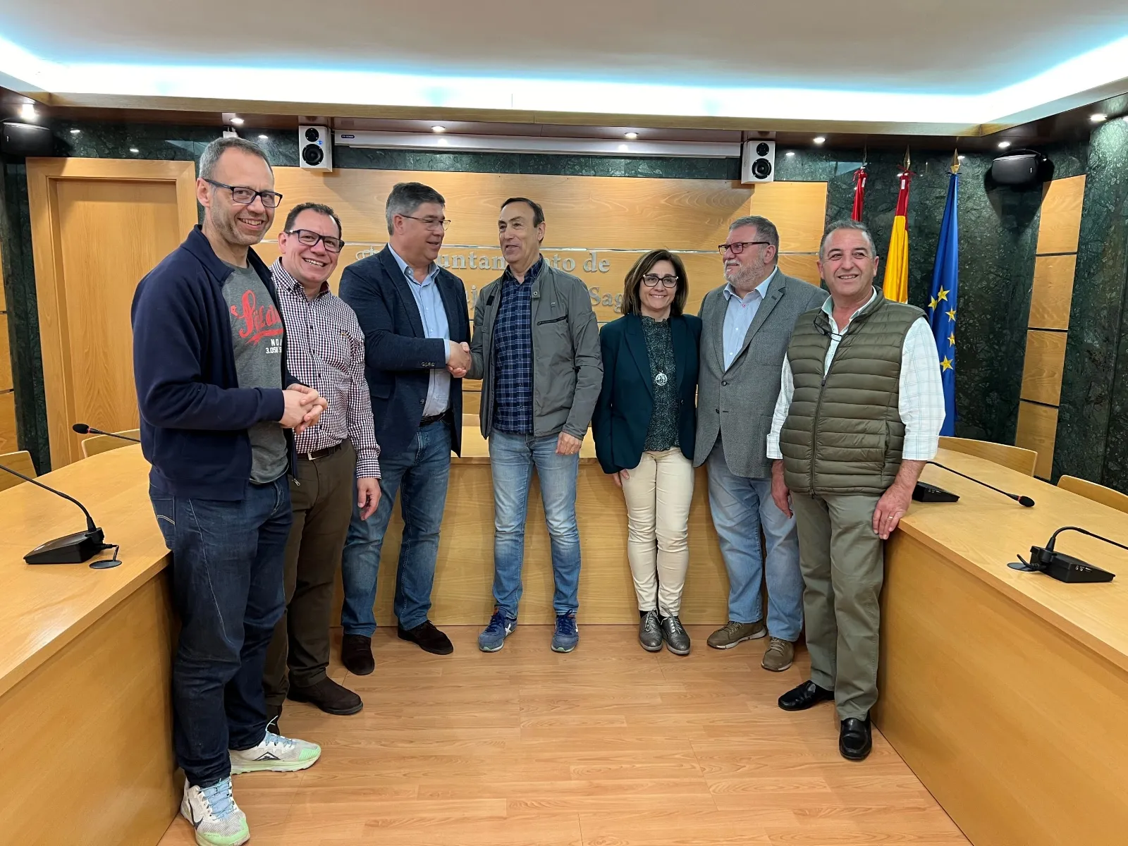 El Ayuntamiento de Carbajosa recibe a la nueva junta directiva de la Asociación de Empresarios del Polígono El Montalvo III.