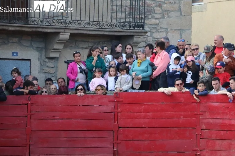 El público vibró con el espectáculo dado por los recortadores en Yecla de Yeltes / CORRAL 