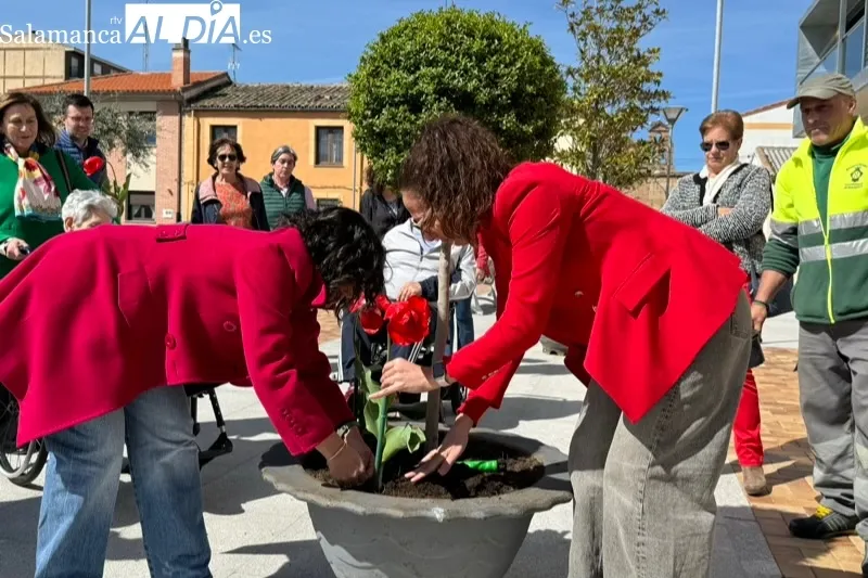 Peñaranda planta tulipanes para conmemorar el Día Mundial del Parkinson