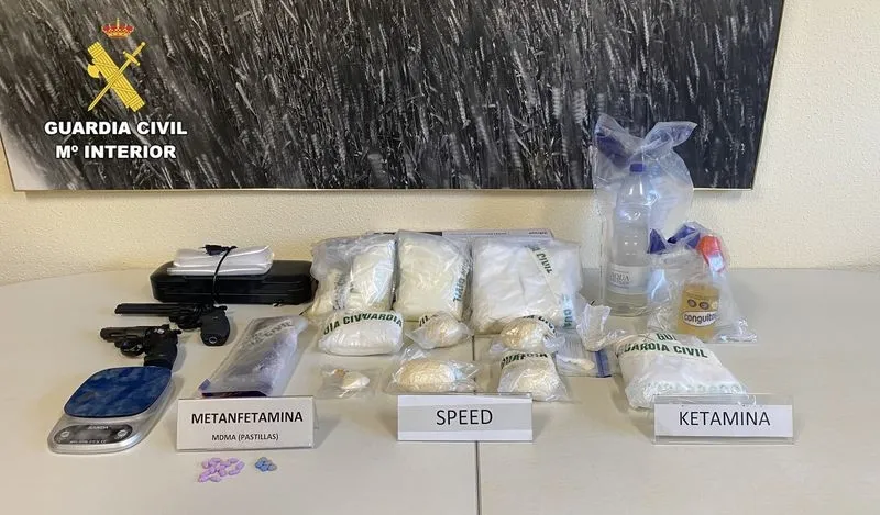 Imagen de esta operación contra el narcotráfico facilitada por la Guardia Civil de Salamanca