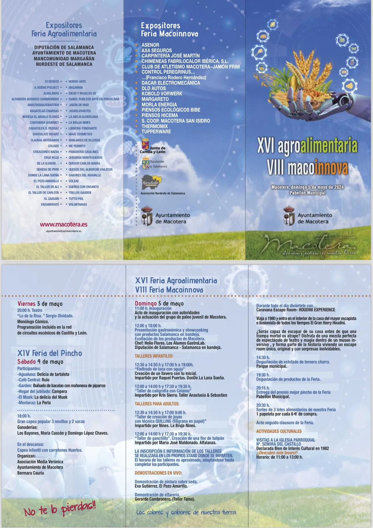Foto 3 - Un total de 60 expositores formar&aacute;n parte de la XVI Feria Agroalimentaria y VIII Macoinnova de Macotera