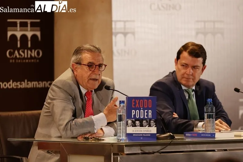 Presentación del libro de Graciano Palomo 'Éxodo y poder, una historia crítica de la derecha española' en el Casino de Salamanca. Fotos: David Sañudo