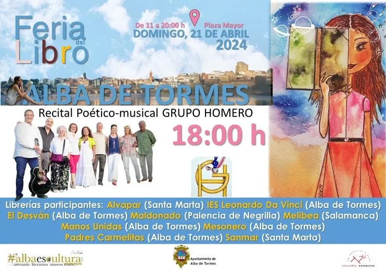 Foto 2 - Poes&iacute;a, microrrelatos, m&uacute;sica y teatro en la Feria del Libro de Alba de Tormes