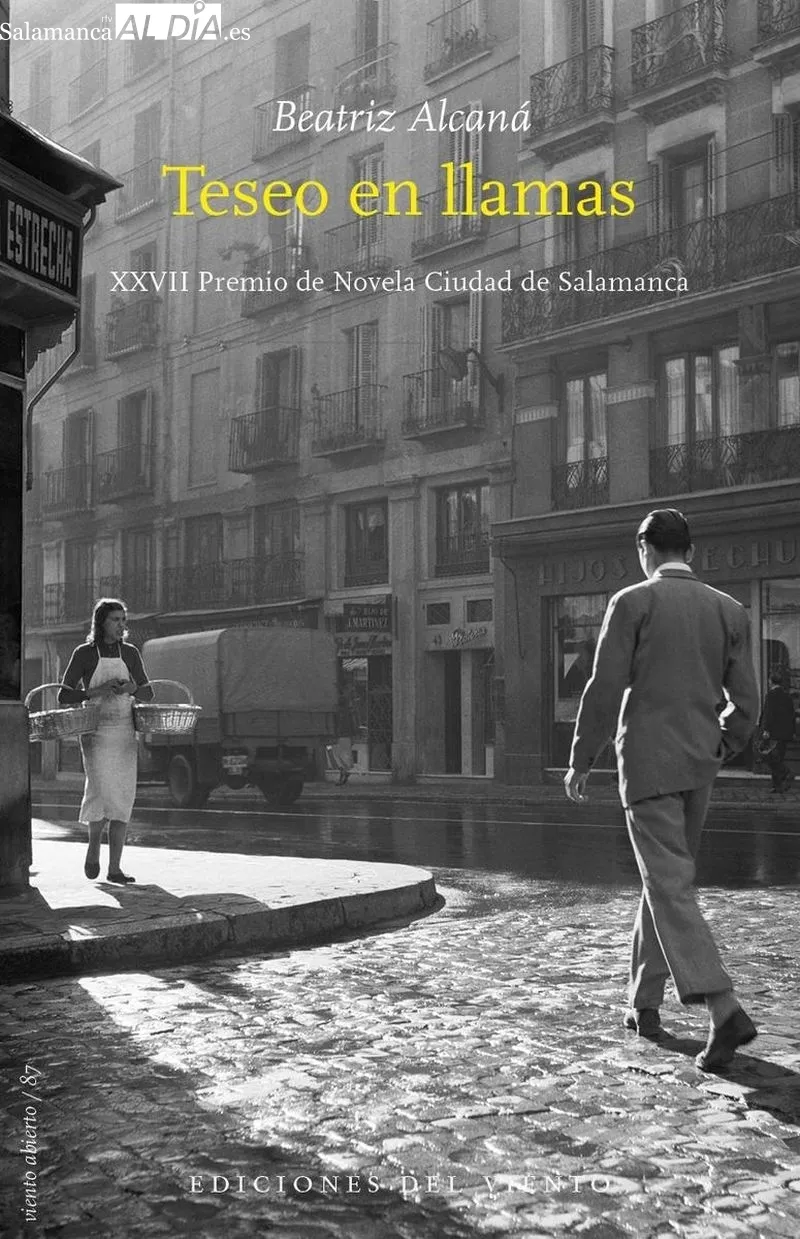 Portada de 'Teseo en llamas' la novela con la que la que Beatriz Alcaná ganó la XXVII edición del Premio Ciudad de Salamanca 