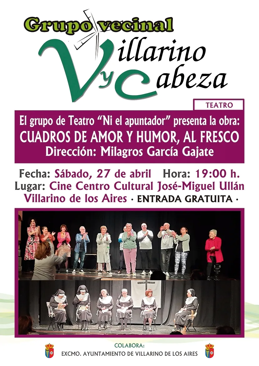 Foto 2 - El grupo de teatro 'Ni el apuntador' representar&aacute; en Villarino la obra 'Cuadros de amor y humor, al fresco'