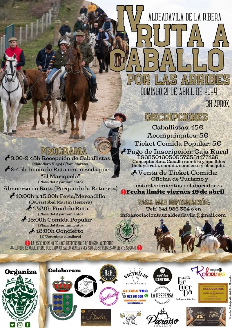 Foto 4 - Aldead&aacute;vila acoge el 21 de abril la IV Ruta a Caballo &lsquo;Por Las Arribes&rsquo;