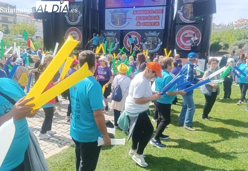 Vilvestre en el Encuentro Ibérico del Deporte Senior celebrado este miércoles en Freixo  