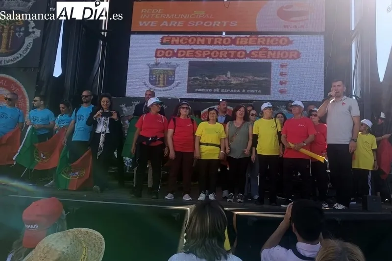 Vilvestre en el Encuentro Ibérico del Deporte Senior celebrado este miércoles en Freixo  