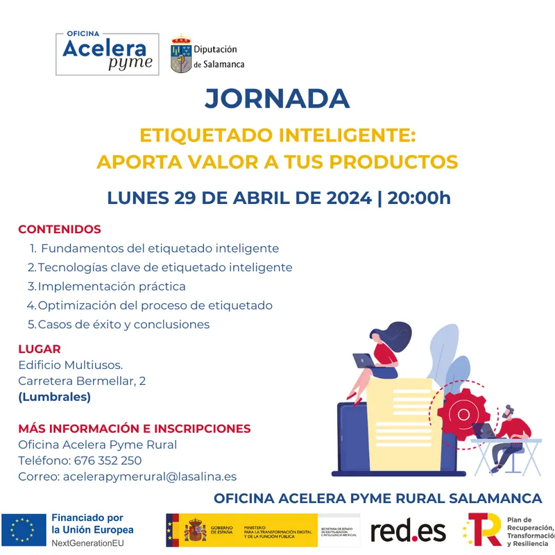Empresarios de Lumbrales en la charla ofrecida en febrero por la Oficina Acelera Pyme Rural de la Diputación sobre la factura electrónica  