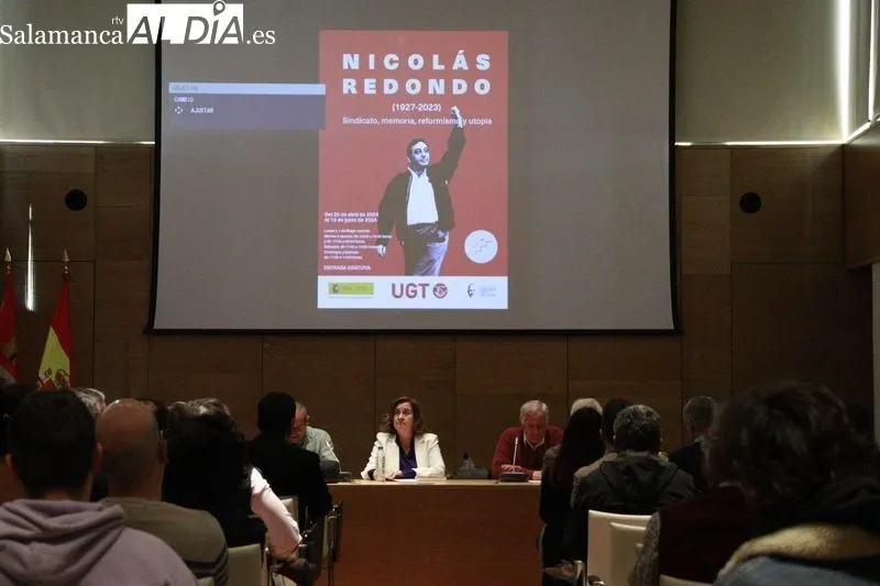 Exposición sobre Nicolás Redondo en el Centro de la Memoria Histórica, en la plaza de los Bandos. Foto: Raúl Riego