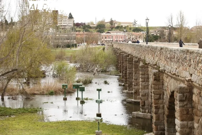 Así luce el río Tormes días después de la borrasca Nelson | FOTOS: David Sañudo 