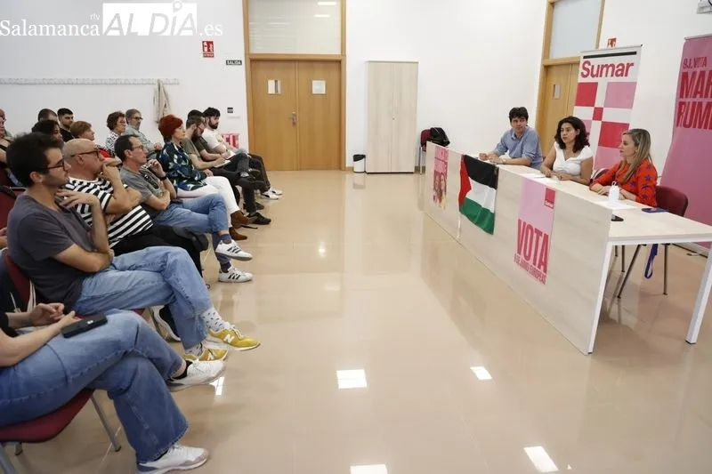 Inicio de la campaña electoral de la candidatura de SUMAR para las Elecciones Europeas del 9 de junio en el centro Victoria Andrados. Fotos: David Sañudo
