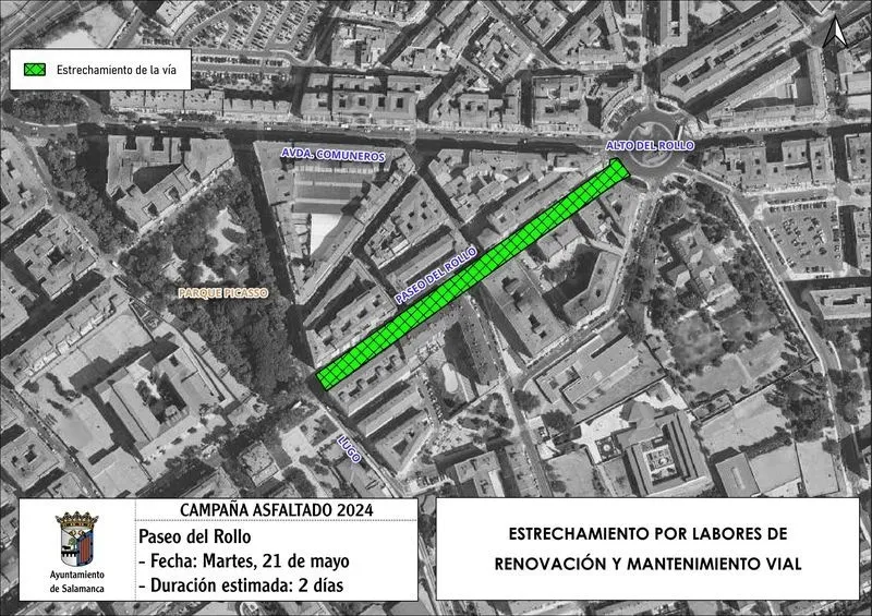 Planos de los cortes de tráfico para la próxima semana.