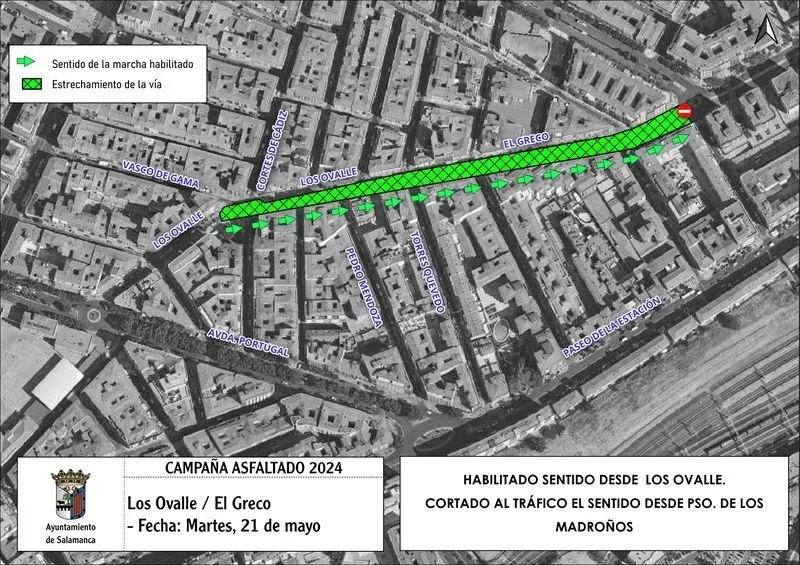 Planos de los cortes de tráfico para la próxima semana.