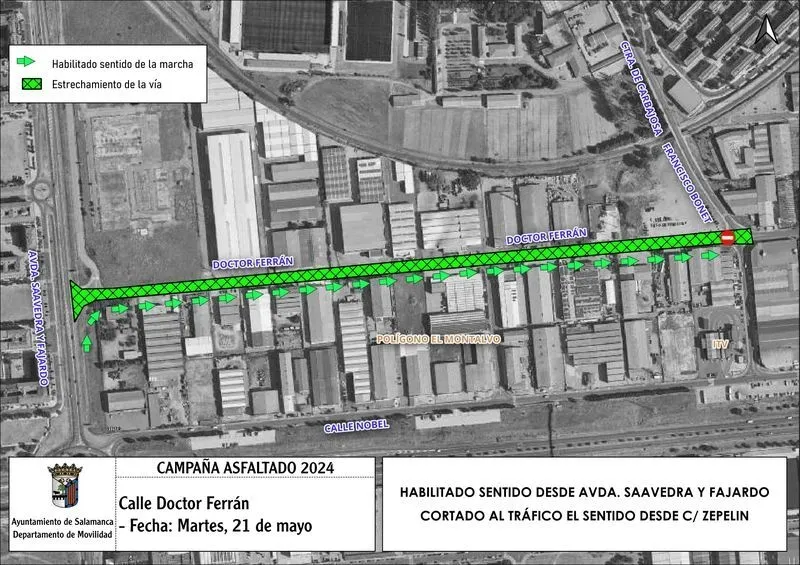 Planos de los cortes de tráfico para la próxima semana.