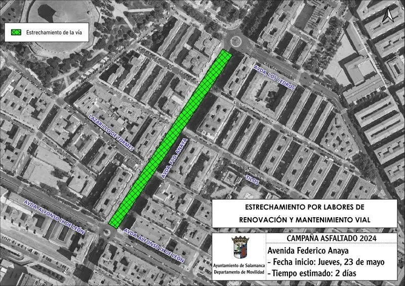 Planos de los cortes de tráfico para la próxima semana.