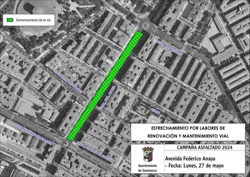 Planos de los cortes de tráfico para la próxima semana.