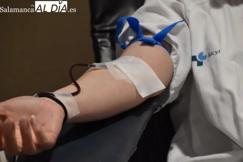Donantes de sangre en el Complejo Asistencial Universitario de Salamanca. Foto: Vanesa Martins