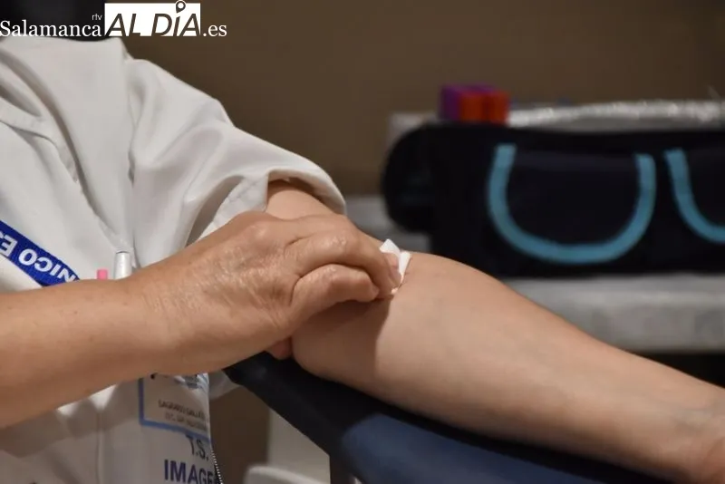 Donantes de sangre en el Complejo Asistencial Universitario de Salamanca. Foto: Vanesa Martins