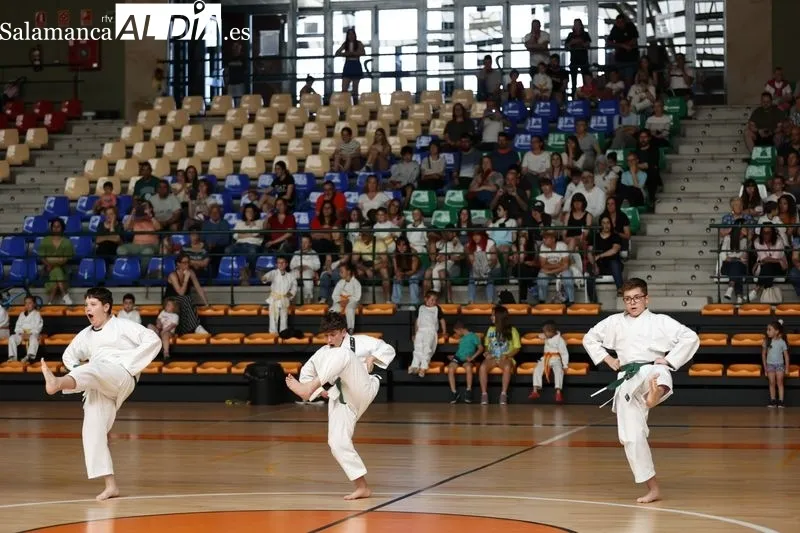 Exhibición de kárate en el polideportivo municipal de Carbajosa. Fotos: David Sañudo