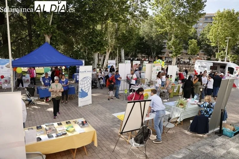 Feria de entidades de voluntariado 'Salamanca nos movemos' en La Alamedilla. Fotos: David Dañudo