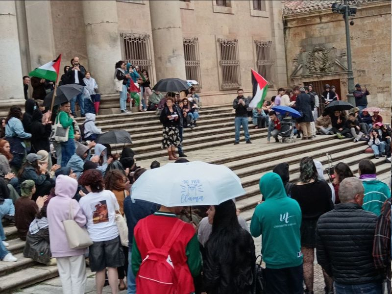 Salamanca se suma a las acampadas de universitarios en apoyo a Gaza