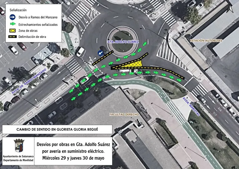 Foto 2 - Cambios del tr&aacute;fico en el barrio de Capuchinos y junto a la estaci&oacute;n de autobuses