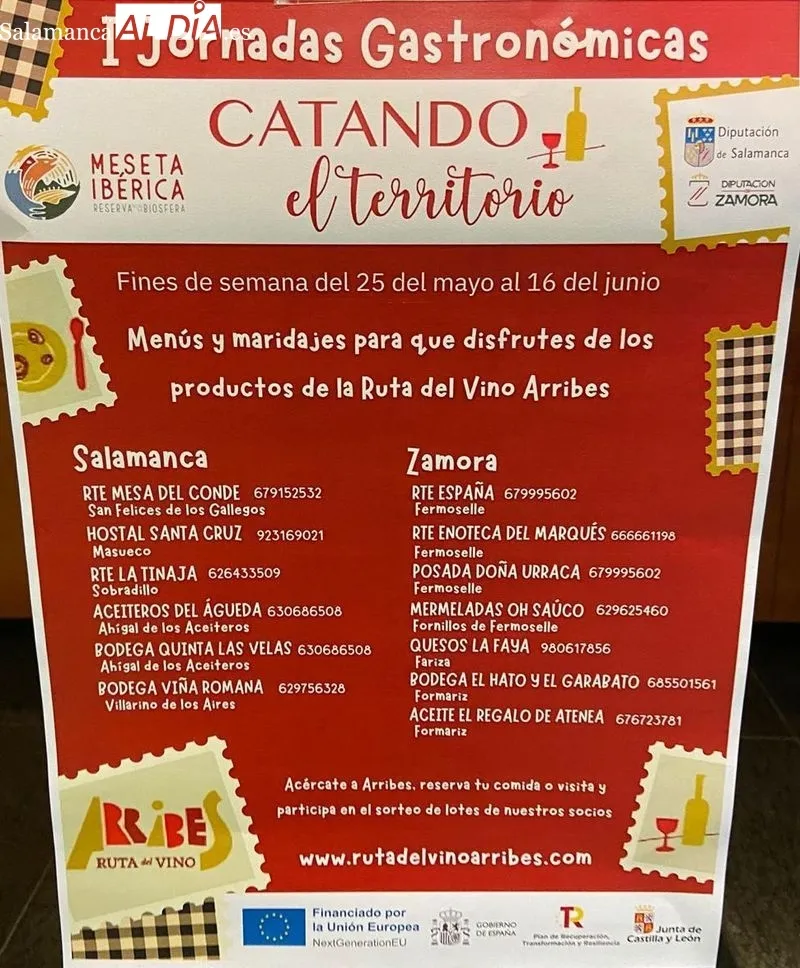 Presentación en Salamanca de las jornadas gastronómicas de la Ruta de Vino de Arribes. Foto: Vanesa Martins