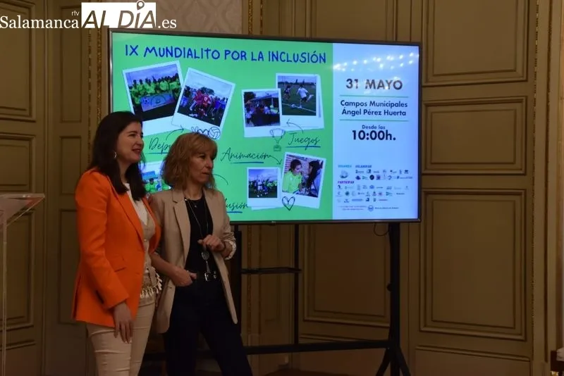 Presentación en el Ayuntamiento del ‘Mundialito por la Inclusión’ que se celebra en Salamanca el 31 de mayo. Foto: Vanesa Martins