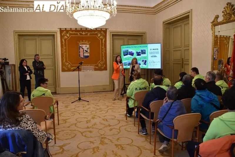 Presentación en el Ayuntamiento del ‘Mundialito por la Inclusión’ que se celebra en Salamanca el 31 de mayo. Foto: Vanesa Martins